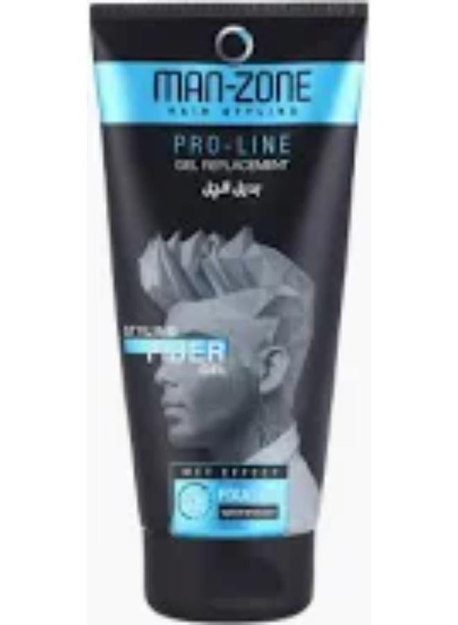 Man Zone Wet Effct Styling Fiber Hair Gel 7 -175ml