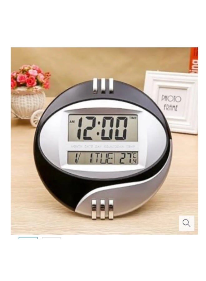 Analog Table LCD Display Clock With Date Week And Temperature Display
