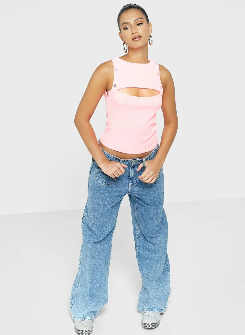Ginger Studded Detail Top