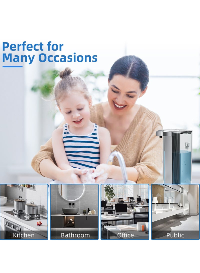 Automatic Liquid Soap Dispenser, Touchless Hand Soap Dispenser IPX5 Waterproof Wall Amounted Hand Wash Dispenser For Kitchen Bathroom - Image 2