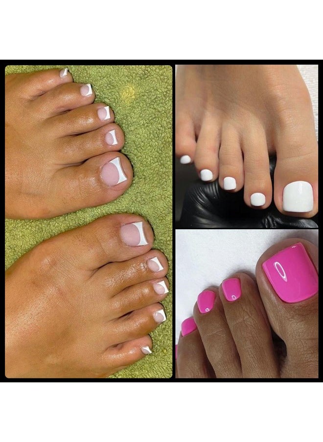 Addfavor - 600Pcs Toe Nail Tips Soft Gel X Nail Tips Toenails Clear Fake Nails Square Acrylic False Toes Nails For Toe Nails Extension, Press On Toenails Making - Image 1