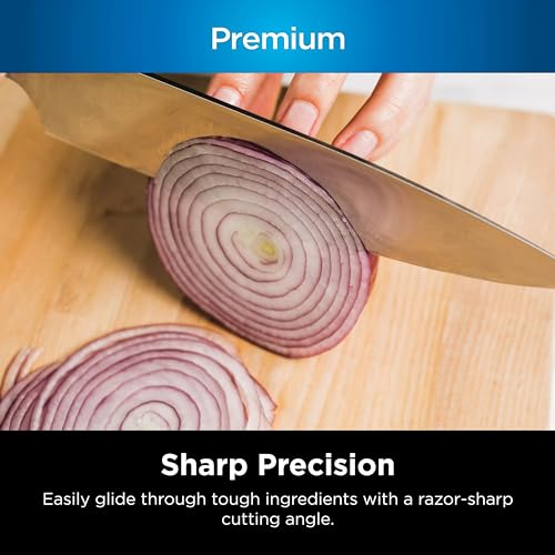 Ninja K52015 Foodi NeverDull 15 Piece Premium Knife System, Wood Series Block, German Stainless Steel, with Built-in Sharpener, Stainless Steel/Walnut - Image 4