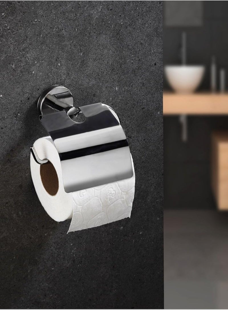 حامل ورق تواليت مقاوم للثقب، مطلي بالكروم، موديل YK-703