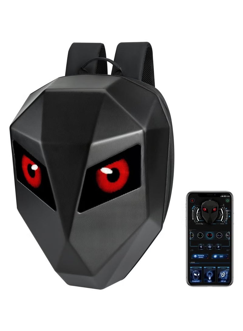 TIGER LED Knight Smart 19" Backpack - Programmable Motorcycle Helmet Bag with Dynamic Art, Waterproof Hard Shell - Image 1
