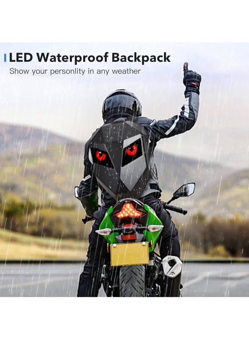 TIGER LED Knight Smart 19" Backpack - Programmable Motorcycle Helmet Bag with Dynamic Art, Waterproof Hard Shell - Image 3