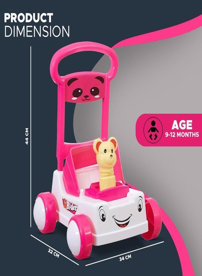 TAABAR First Step Sit-to-Stand Activity Baby Push Walker with Tan-Tan Music & Sound, Baby Walker Learning Support, Walker for Baby Boy and Girl (Pink, 9-18 Months) - Image 2