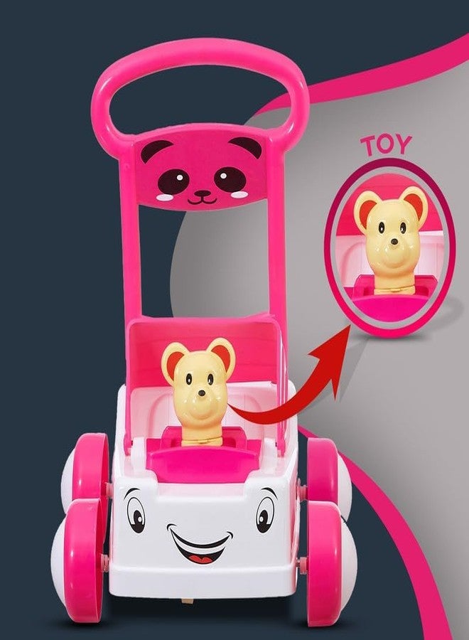 TAABAR First Step Sit-to-Stand Activity Baby Push Walker with Tan-Tan Music & Sound, Baby Walker Learning Support, Walker for Baby Boy and Girl (Pink, 9-18 Months) - Image 4