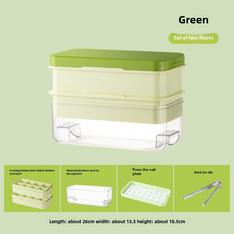 Large Ice Cube Tray Mold for Kitchen Freezer Green 