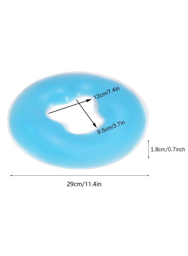 yuyte Face Down Pillow, Soft Silicone Pillow Pad Face Relax Pillow Face Relax Cradle Cushion Pad Soft Massage Face Head Support for Face SPA Beauty Salon [Blue] - Image 4