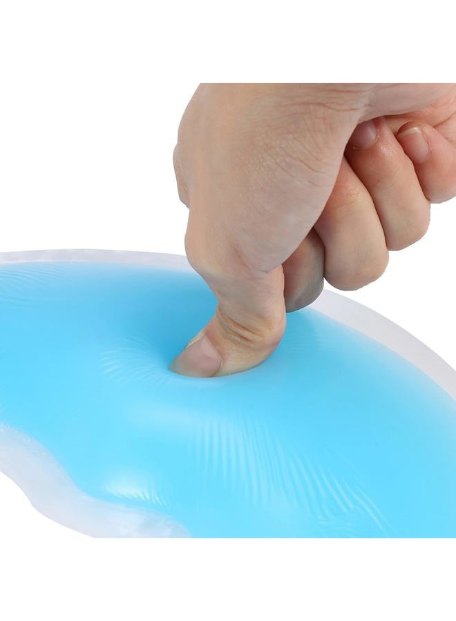 yuyte Face Down Pillow, Soft Silicone Pillow Pad Face Relax Pillow Face Relax Cradle Cushion Pad Soft Massage Face Head Support for Face SPA Beauty Salon [Blue] - Image 2