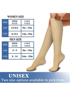 Premium Compression Socks (3 Pairs) 15-20 mmHg | Optimal Support for Women & Men in Athletic Activities: Running, Cycling, Skin Color（S/M） - pzsku/ZD9BD56C0A11AF727D78AZ/45/_/1710652067/3ffe0abf-86ba-41bd-80ac-d2249db694cf