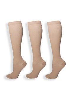 Premium Compression Socks (3 Pairs) 15-20 mmHg | Optimal Support for Women & Men in Athletic Activities: Running, Cycling, Skin Color（S/M） - pzsku/ZD9BD56C0A11AF727D78AZ/45/_/1710652114/dbb9f967-c342-418c-847d-4d631eaf6489