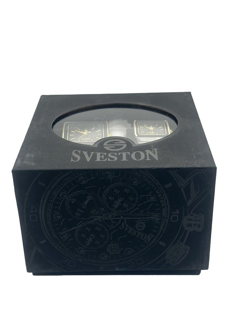 Sveston - Sveston Couples Two Tone Stainless Steel Quartz Watch SV 7419 - Image 1