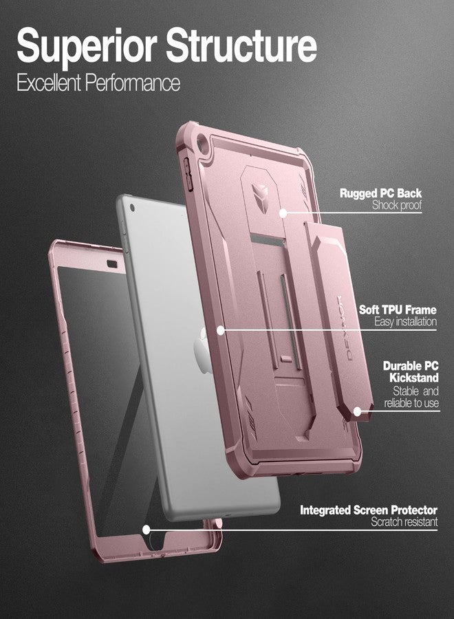 Dexnor for ipad 9.7 inch(2017-2018) Case, [Built in Screen Protector and Kickstand] Heavy Duty Military Grade Protection Shockproof Protective Cover for ipad 9.7 inch(2017-2018) - Pink - Image 5
