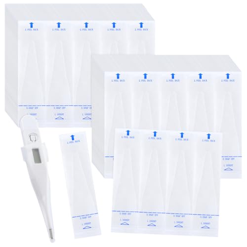 HEALLILY 200pcs Disposable Probe Covers for Digital Thermometers Universal Thermometers Sleeves for Accurate Sanitary Oral Ear Underarm Recta Thermometer - Image 1