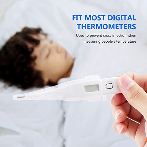 HEALLILY 200pcs Disposable Probe Covers for Digital Thermometers Universal Thermometers Sleeves for Accurate Sanitary Oral Ear Underarm Recta Thermometer - Image 4