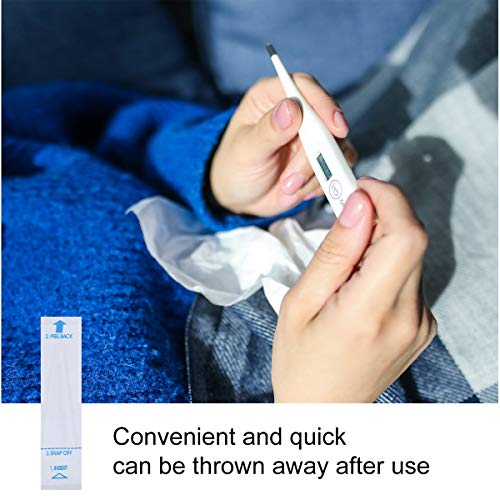 HEALLILY 200pcs Disposable Probe Covers for Digital Thermometers Universal Thermometers Sleeves for Accurate Sanitary Oral Ear Underarm Recta Thermometer - Image 5