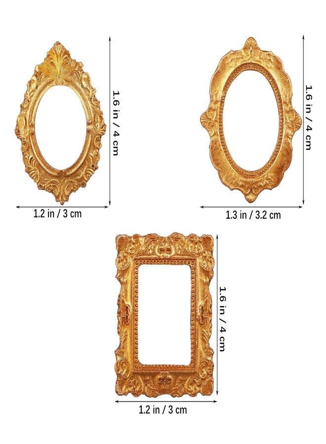Sewroro 18Pcs Miniature Picture Frames Vintage Mini Frame Craft Supplies for Dollhouse Decor Small Frames Miniature Picture Frames for Tiny Wall Accents Bedroom Living Room Bathroom - Image 4