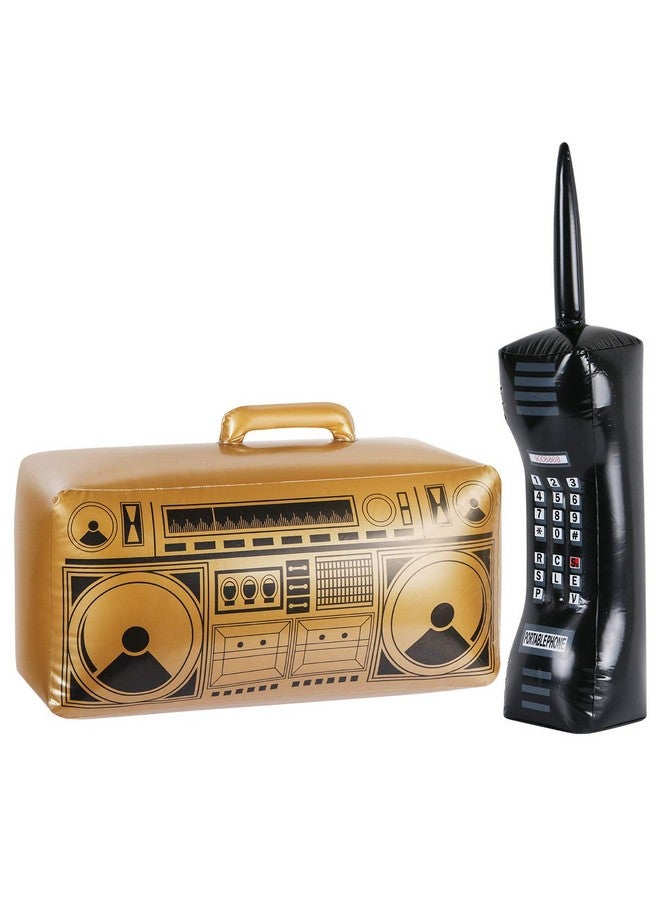 JOLLYSTYLE Inflatable Mobile Phone And Radio Boombox 80S 90S Party Decorations Supplies Cosplay Props Rappers Hip Hop Bboys Costume Accessory - Image 2