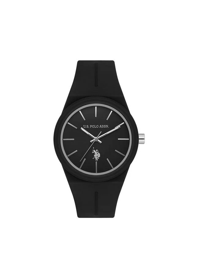 U.S. Polo Assn. Novelties 33mm Women's Watch with Black Dial & Rubber Strap