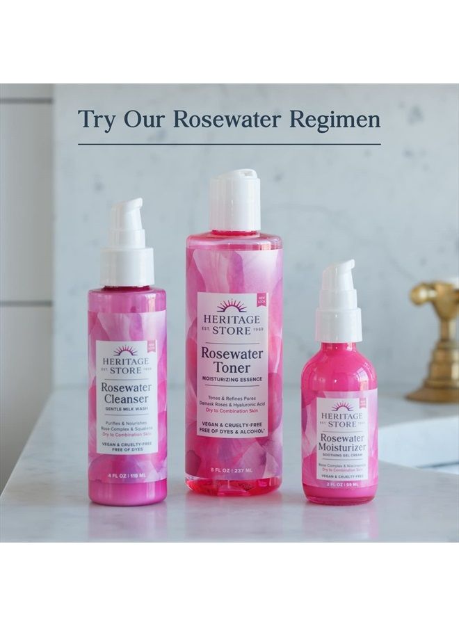 Heritage Store Rosewater & Glycerin Hydrating Facial Mist, for Dry Combination Skin Care, Rose Water Spray for Face with Vegetable Glycerine, Made Without Dyes or Alcohol, Vegan & Cruelty Free, 4oz - Image 5