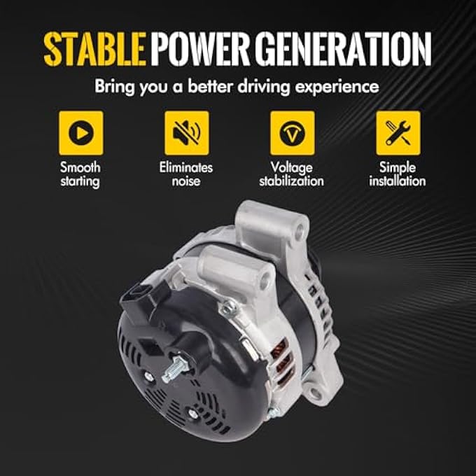 KUSATEC 25815839 New Alternator Compatible with Buick Enclave 2008-2017,for Chevy Traverse 2009-2017,GMC Acadia 2007-2016 Limited 2017,Saturn Outlook 2007-2010, 12V 170A OE 11252N - Image 3