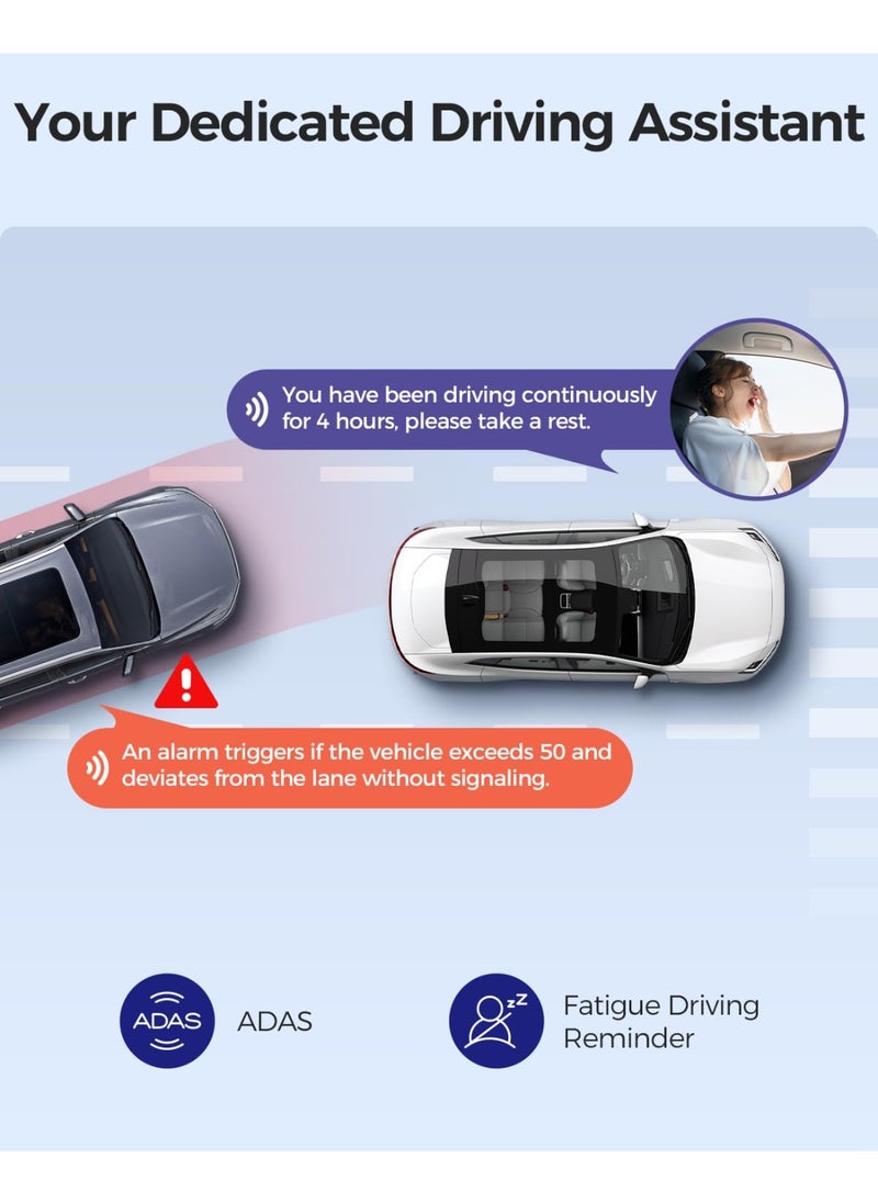4K Dash Cam 2.4'' IPS Screen Night Vision Car Camera Loop Recording G-sensor Audio Recording Car Driving Recorde