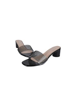 Michelle Morgan Michelle Morgan Ladies Mid Round Heel 114RJ507 Black  - Image 2
