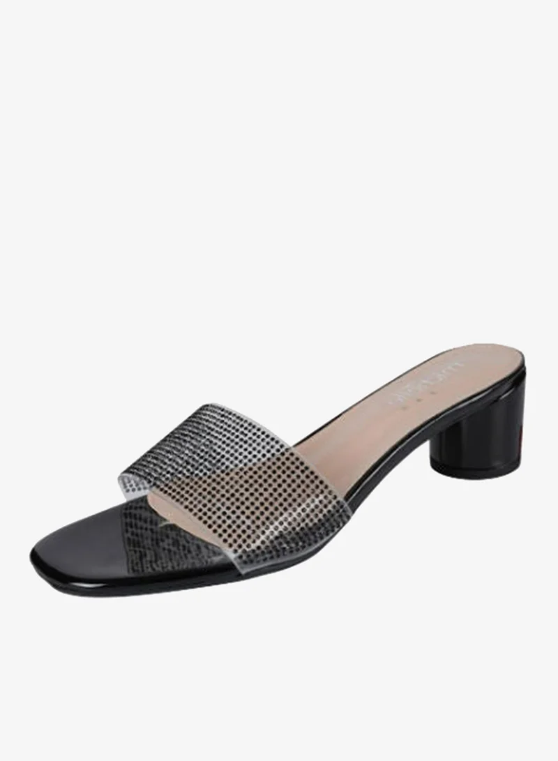 Michelle Morgan Black Michelle Morgan Ladies Mid Round Heel 114RJ507 Black for Women | Best Price UAE