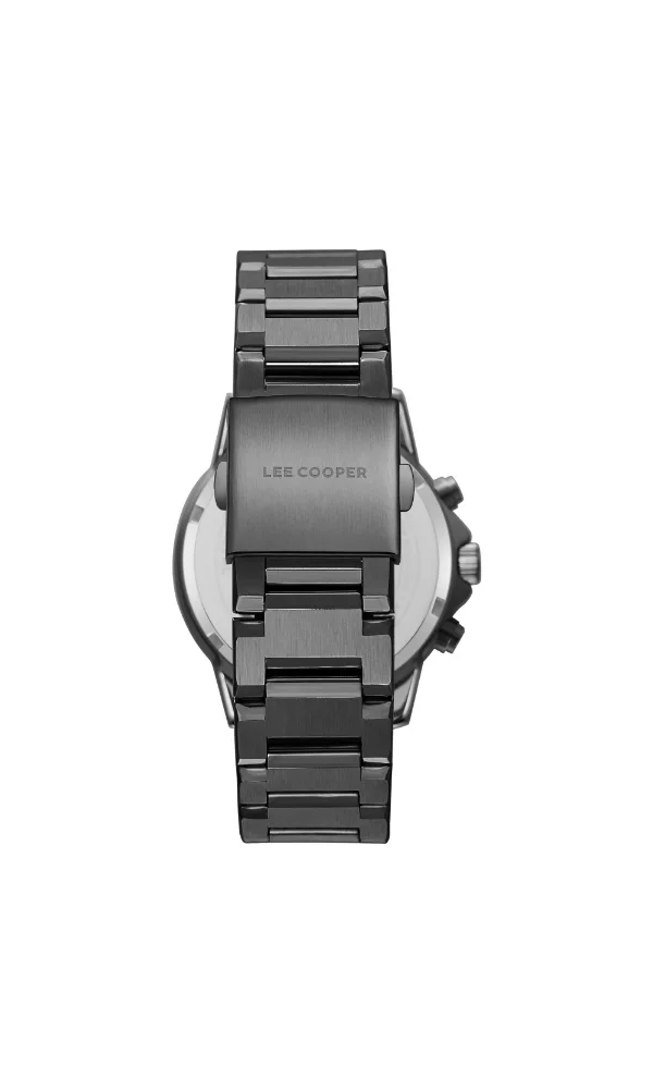 Lee Cooper LEE COOPER LC08106.090 Men's Multi Function Display Watch & Metal Strap Gray