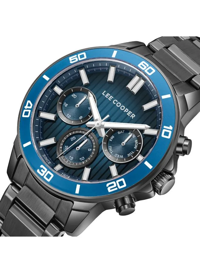 Lee Cooper LEE COOPER LC08106.090 Men's Multi Function Display Watch & Metal Strap Gray