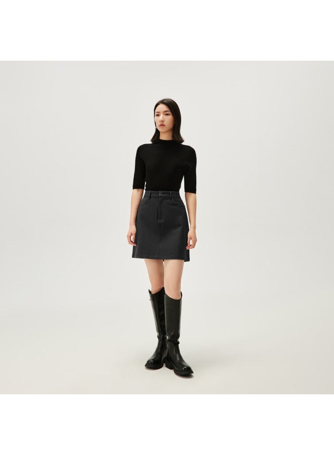 HLA Spring And Autumn Slimming Commuting Professional A-Line Skirt For Women - Image 4