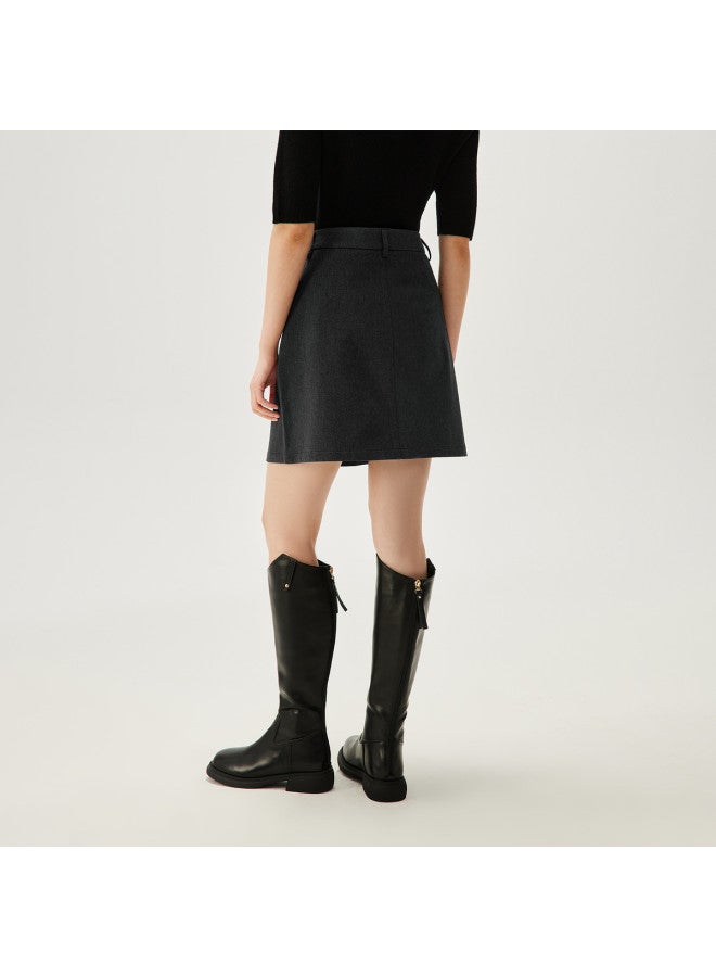 HLA Spring And Autumn Slimming Commuting Professional A-Line Skirt For Women - Image 5