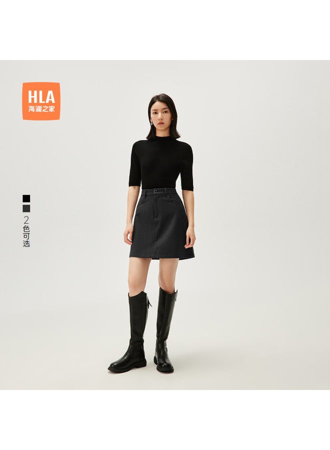 HLA Spring And Autumn Slimming Commuting Professional A-Line Skirt For Women - Image 2