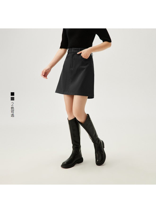 HLA Spring And Autumn Slimming Commuting Professional A-Line Skirt For Women - Image 3