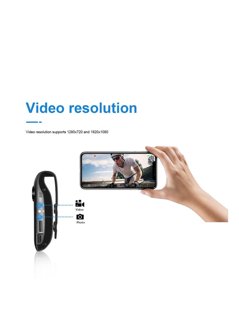 Generic - Mini Camera, Back Clip Action Camera 1080P Multi Systems Support for Sports Small bicycle camera - Image 1
