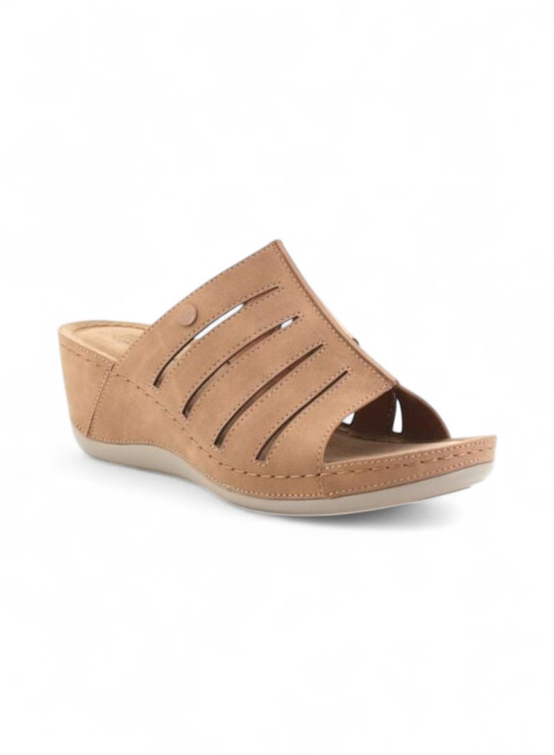 Bata Comfort Slip-On Wedge Sandal - Image 1