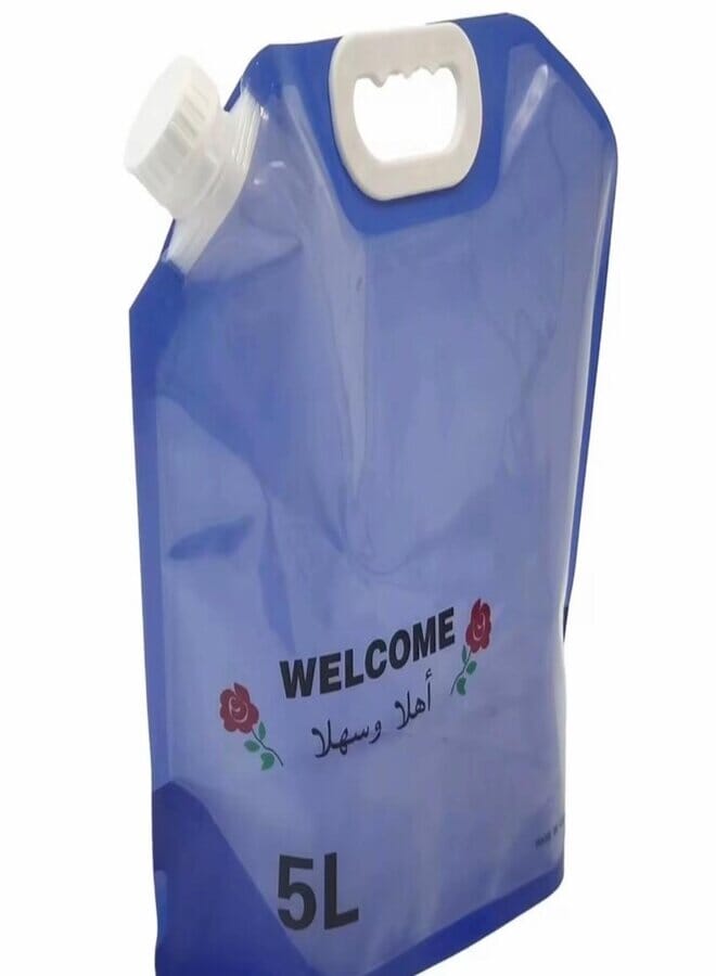 Generic Foldable Water Bags, Water Containers, Water Canister, Foldable, Camping, Reusable for Camping, Hiking, Picnics, Climbing, Outdoor Trips 5L  (Pack of 2) - Image 1