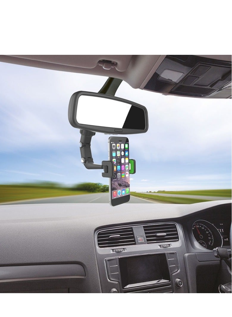 iends IENDS Rear view Mirror Car Holder with 360° Rotatable universal Fit, Anti Slip, 4 spot Adjustable, Flexible Arm, installed in Car seat, Kitchen, Bedroom etc Phone Holder - Image 2