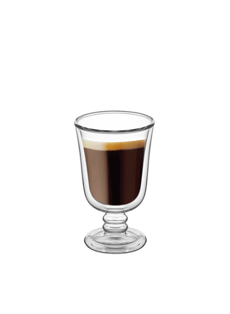 BLACKSTONE Double-Wall Glass with Stand Set of 2 Suitable for Coffee Iced Tea Ice Cream DG960 200ML Capacity - Image 3