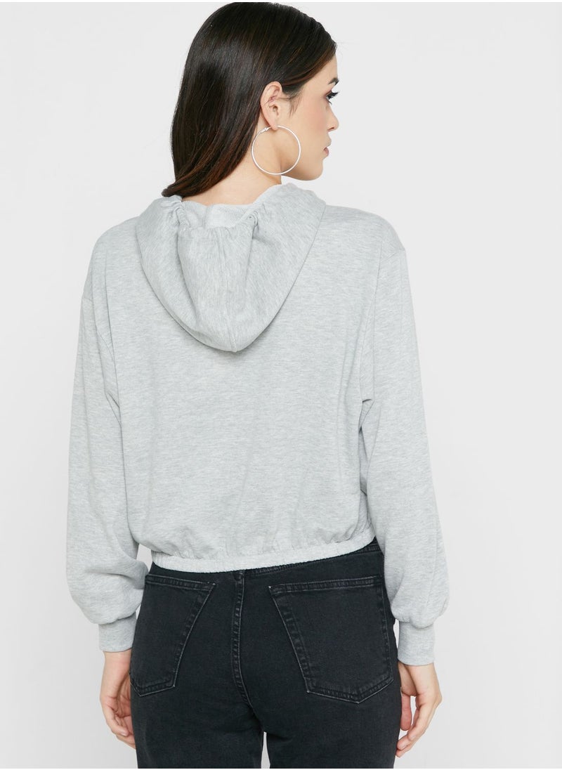 ONLY - Drawstring Detail Knitted Hoodie - Image 1