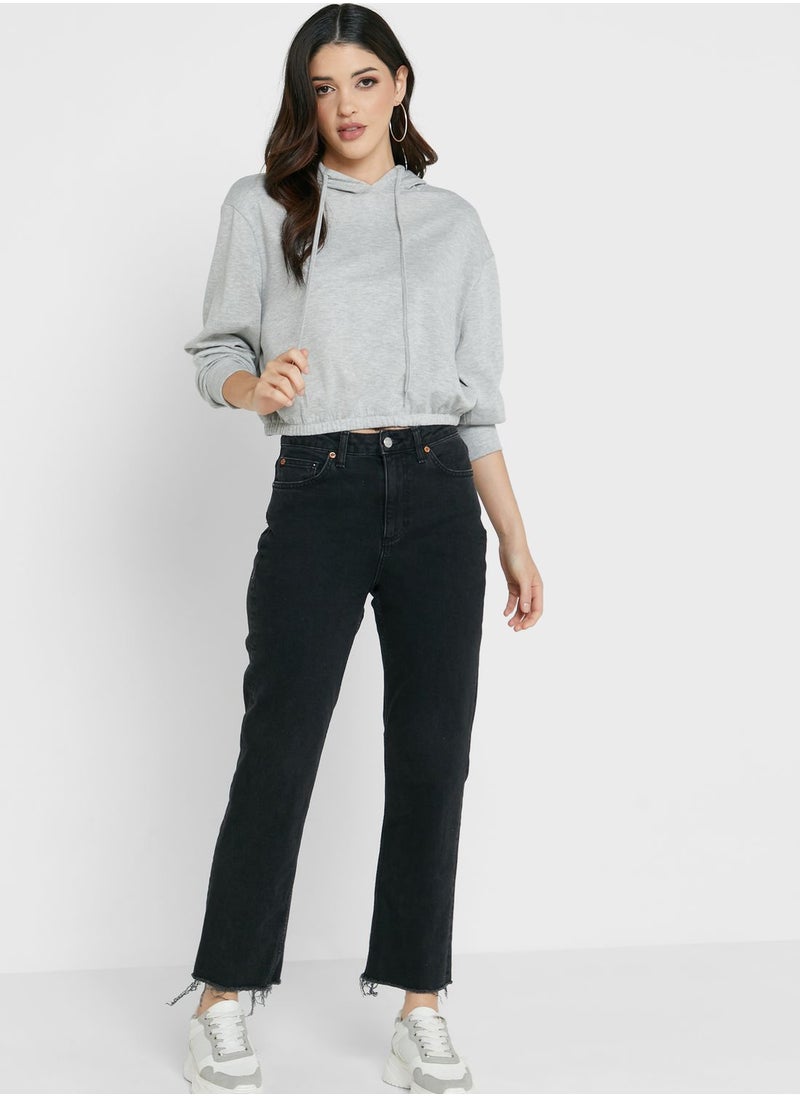 ONLY - Drawstring Detail Knitted Hoodie - Image 1