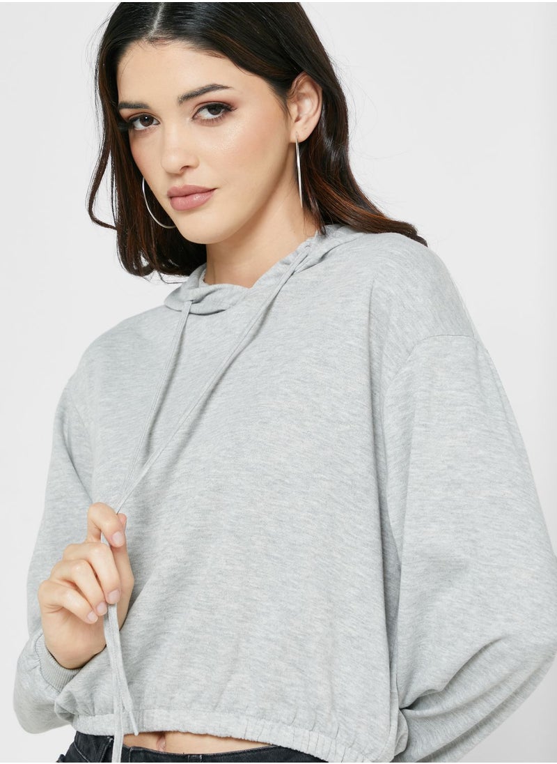 ONLY - Drawstring Detail Knitted Hoodie - Image 1