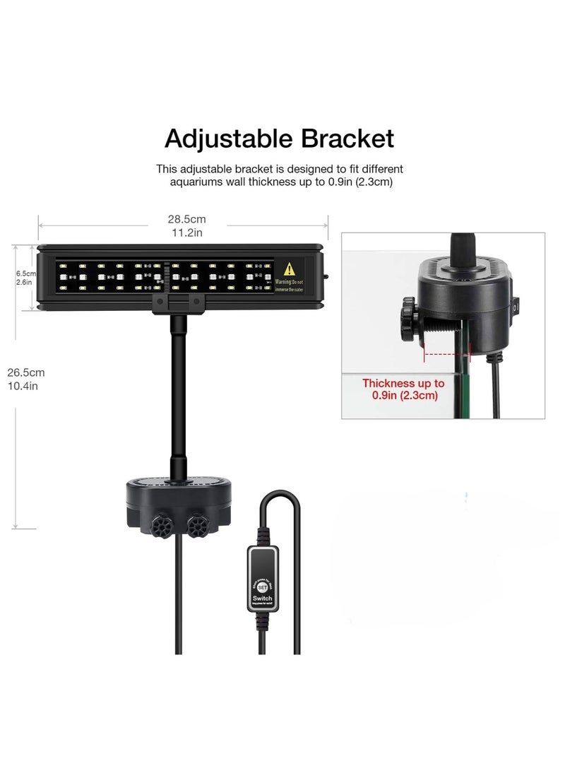 ليزونيك حوض السمك أدى ضوء ، ضوء الطيف الكامل خزان الأسماك كليب ، مع التحكم عن بعد تغيير لون الضوء ، الشعاب المرجانية والنباتات المائية والأسماك - Image 5
