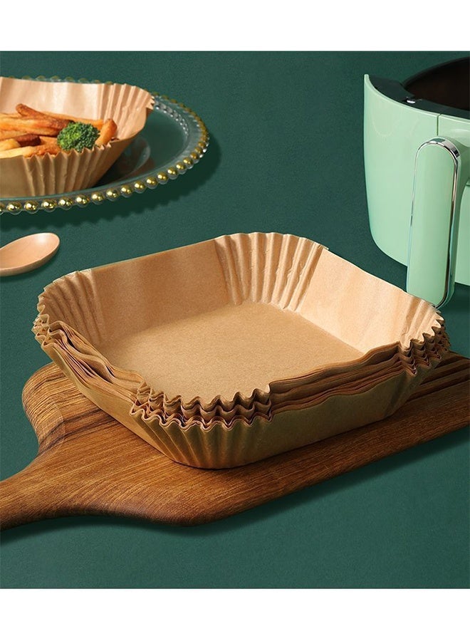 100Pcs Air Fryer Disposable Paper Liner Air Fryer Liners Square Baking Paper for Air Fryer Water-proof Parchment Paper for Baking Roasting Microwave - Image 5