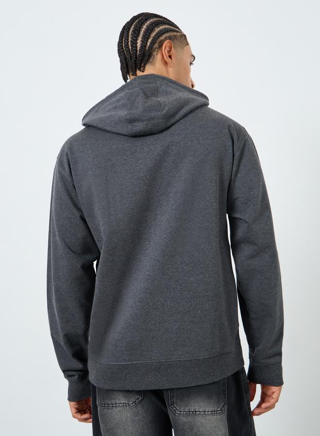 Styli Men Charcoal Relaxed Fit HD Print Hoodie - Image 4