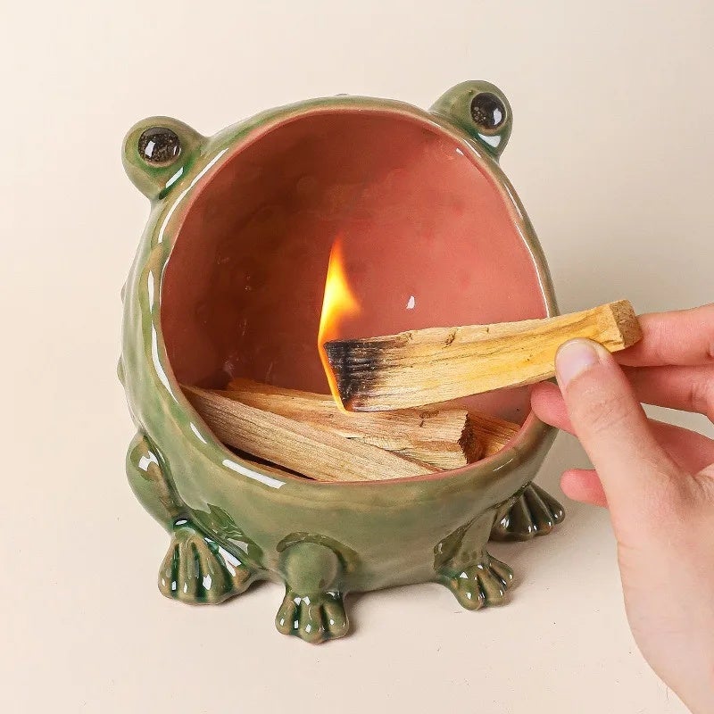 Ceramic Frog Jewelry Dish Big Mouth Ring Holder Cute Animal Trinket Tray Desk Decor Catchall Bowl Gift for Women Girls - Image 4