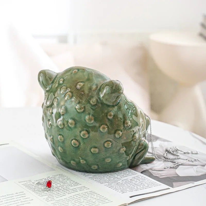 Ceramic Frog Jewelry Dish Big Mouth Ring Holder Cute Animal Trinket Tray Desk Decor Catchall Bowl Gift for Women Girls - Image 5