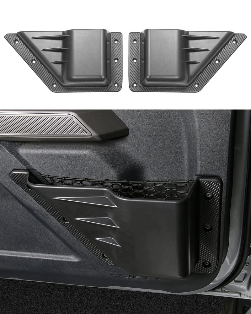 Ecarzo Front Door Storage Pockets Box for 2025 2024 2023 2022 2021 Bronco 2/4 Cup Holder Side Organizer Storage Expansion Interior Accessories 2 PCS - Image 1