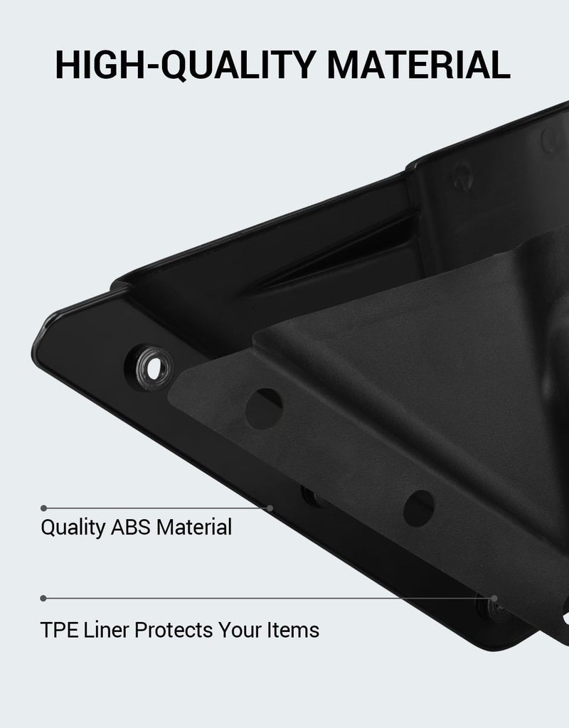 Ecarzo Front Door Storage Pockets Box for 2025 2024 2023 2022 2021 Bronco 2/4 Cup Holder Side Organizer Storage Expansion Interior Accessories 2 PCS - Image 4